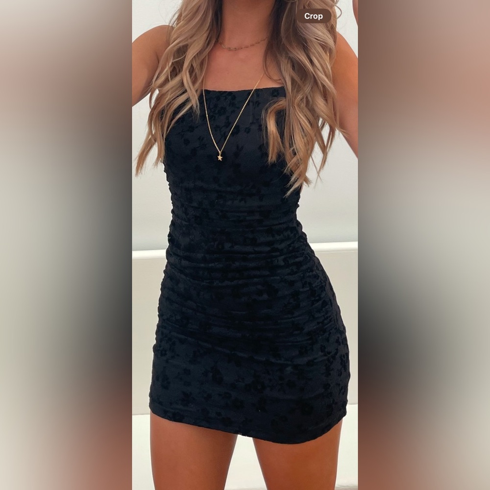Black mini dress
